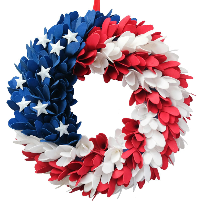 Patriotic Flower Wreath